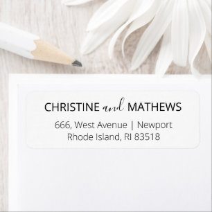 Simple Elegant Return Address Label