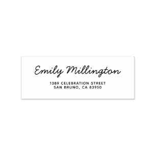 Simple Elegant Return Address Rubber Stamp