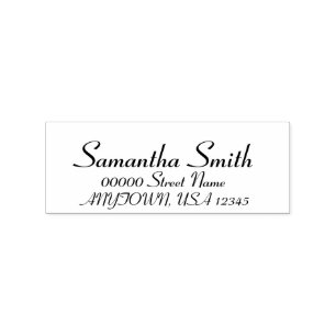Simple Elegant Return Address Rubber Stamp