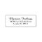 Simple Elegant Return Address Rubber Stamp