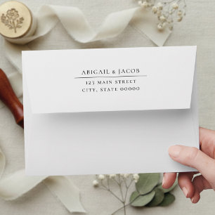 Simple Elegant Return Address Wedding Envelope