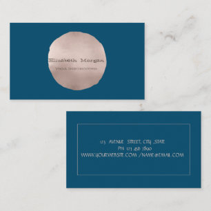 Simple Elegant Rose Gold Circle Business Card