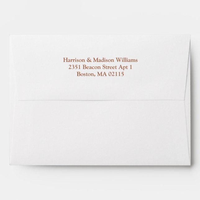 Simple elegant rose gold custom Elegant chic Envelope (Back (Top Flap))