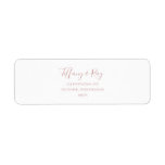 Simple Elegant Rose Gold Return Address Label<br><div class="desc">This simple elegant rose gold return address label is perfect for your classic modern minimalist rose gold wedding. Design features classic vintage minimal chic contemporary blush gold font and delicate romantic formal calligraphy. It's excellent for spring, summer, fall, or winter luxury weddings. Keep it as is, or choose to personalise...</div>