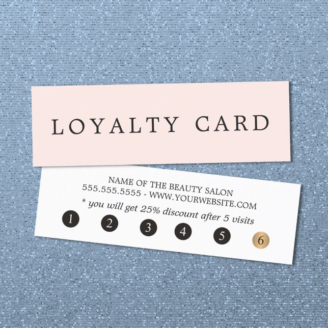 Simple Elegant Rose White Beauty Loyalty Card (Creator Uploaded)
