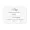 Simple Elegant RSVP | Black and White Meal Choice