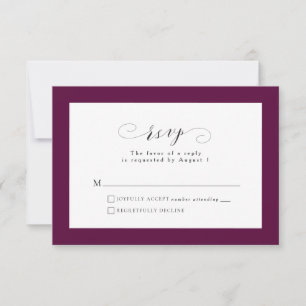 Simple elegant RSVP card
