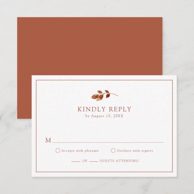 Simple Elegant RSVP Cards (Front/Back)