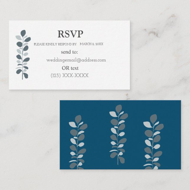 Simple Elegant RSVP Enclosure Card (Front/Back)