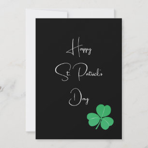 Simple Elegant Saint Patricks Day Shamrock  Thank You Card