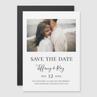 Simple Elegant Save The Date Magnetic Invitation