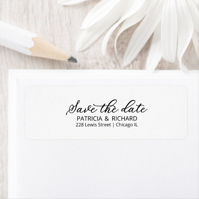 Simple Elegant Save The Date Return Address (Insitu)