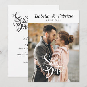 Simple Elegant Save the Date Wedding Invite