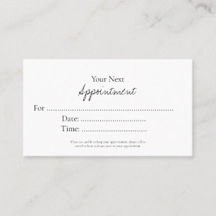 Simple Elegant Script Appointment Card