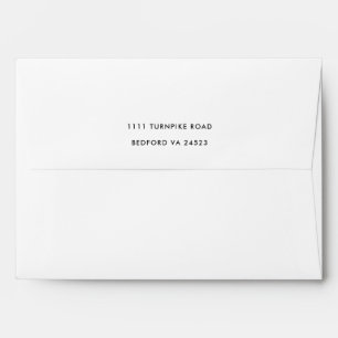 Simple Elegant Script Black & White Kraft Address Envelope
