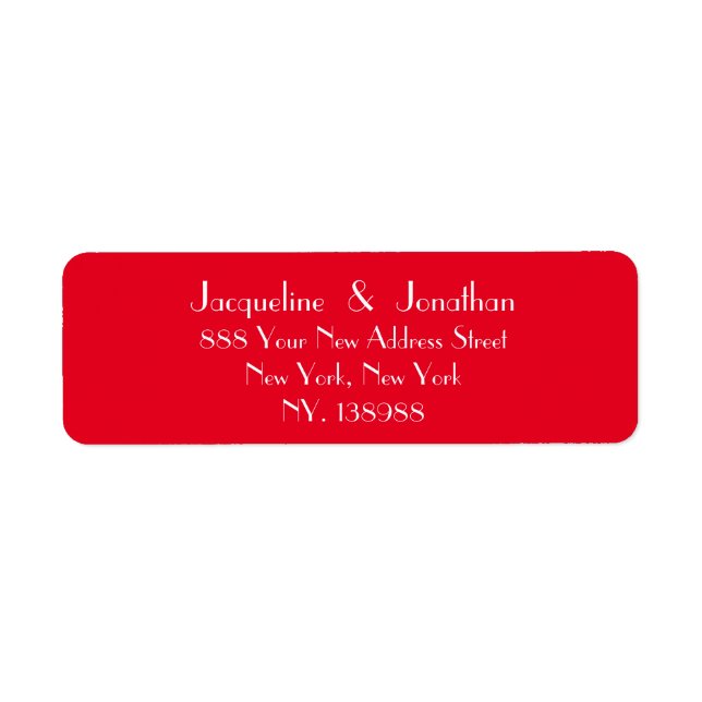 Simple elegant script chic wedding return address  (Front)