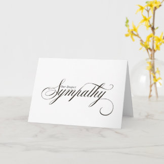 Simple Elegant Script Condolence Sympathy Card