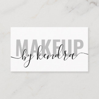Simple Elegant Script Makeup Artist Business Card