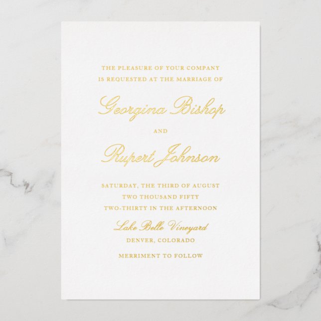 Simple Elegant Script Minimalist Wedding (Front)
