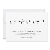 Simple Elegant Script | Modern Wedding Invitation