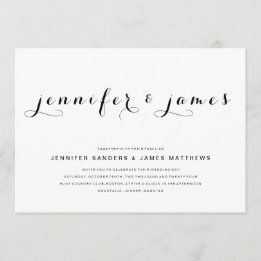 Simple Elegant Script | Modern Wedding Invitation