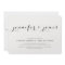 Simple Elegant Script | Modern Wedding Invitation