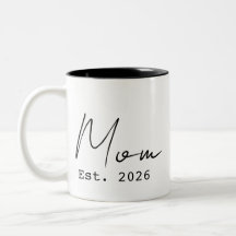 Simple Elegant Script New Mum Established 2026
