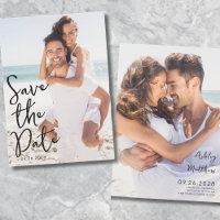 Simple Elegant Script Photo Wedding