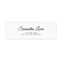 Simple Elegant Script Return Address Label