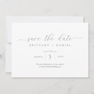 Simple Elegant Script Save the Date Wedding Invitation