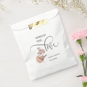 simple elegant script Spread the wedding favour Bags