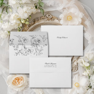Simple Elegant Script Wedding Invitation Envelope