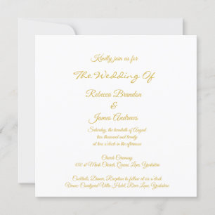 Simple Elegant Script Wedding Invitation   Square