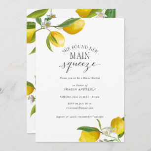 Simple elegant She found her main squeeze Bridal  Invitation