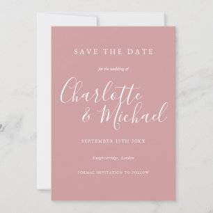 Simple Elegant Signature Wedding Save the Date Invitation