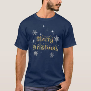 Simple Elegant Sparkling Christmas Glitter Sparkle T-Shirt
