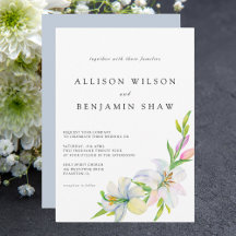 Simple Elegant Spring Summer Watercolor Wedding