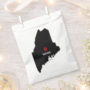 Simple Elegant State of Maine Wedding Favour Bags