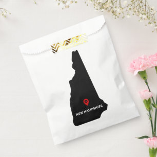 Simple Elegant State of New Hampshire Wedding Favour Bags