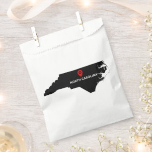 Simple Elegant State of North Carolina Wedding Favour Bags
