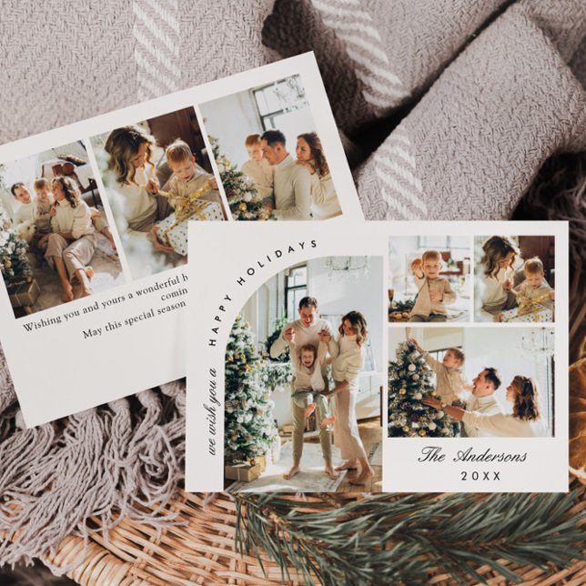 Simple Elegant Stylish 7 PHOTO Christmas Greeting Holiday Card (Creator Uploaded)