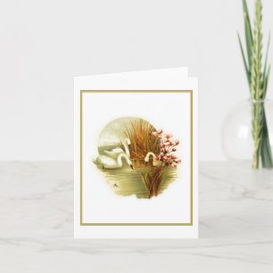 Simple Elegant Swan Note Card