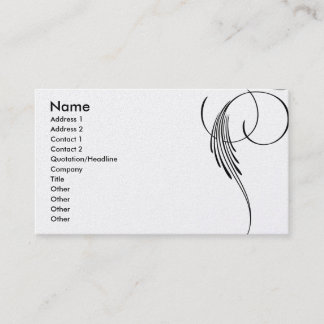 Simple Elegant Swirl Business Card