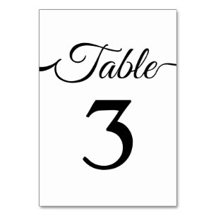 Simple Elegant Table Numbers 