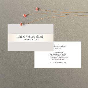 Simple Elegant  Taupe Professional Business Card