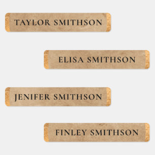 Simple Elegant Taupe Vintage Add Your Name School