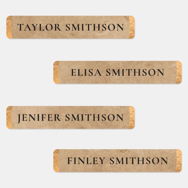  Simple Elegant Taupe Vintage Add Your Name School (Group)