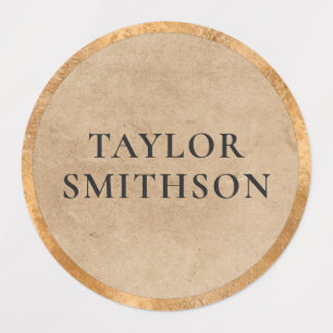  Simple Elegant Taupe Vintage Add Your Name School
