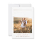 Simple Elegant Terracotta Text and Photo | Wedding