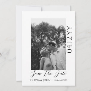 Simple Elegant Text and Photo Save The Date